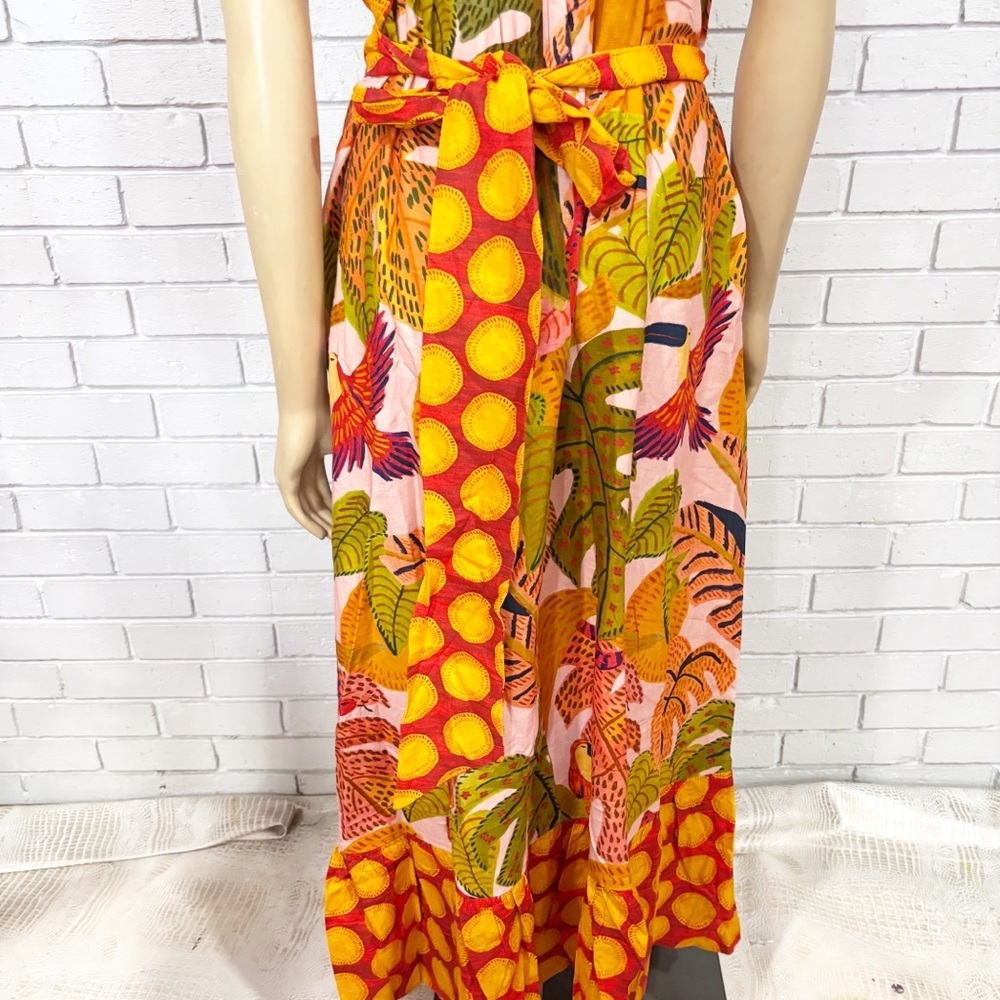 Farm Rio Women’s‎ Summer Dream Ruffle Hem Maxi Dress - Picture 8 of 11